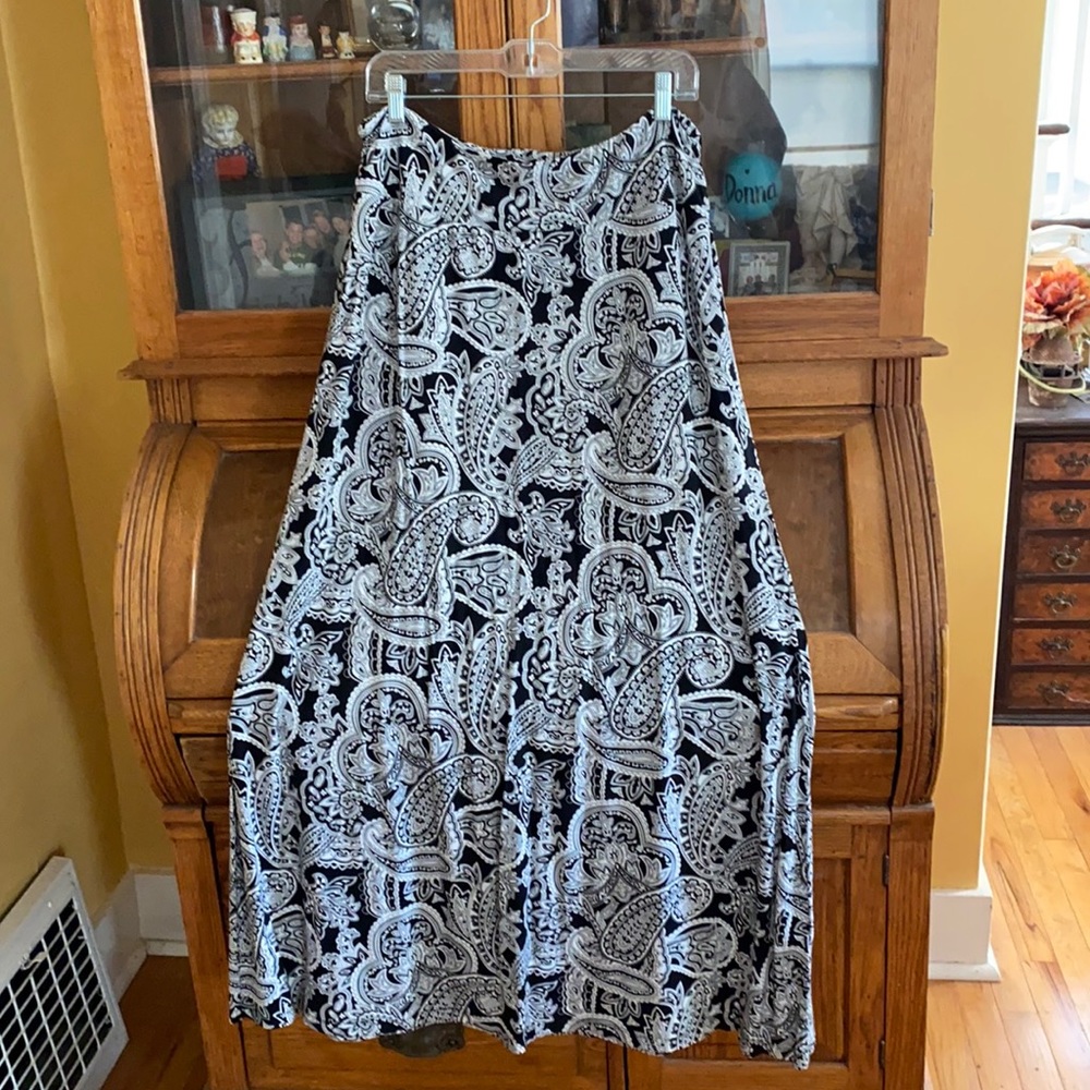 Artisan NY XL maxi shirt black and white print